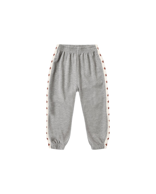 Rylee and Cru Paneled Sweatpant - Heathered Dusty Blue