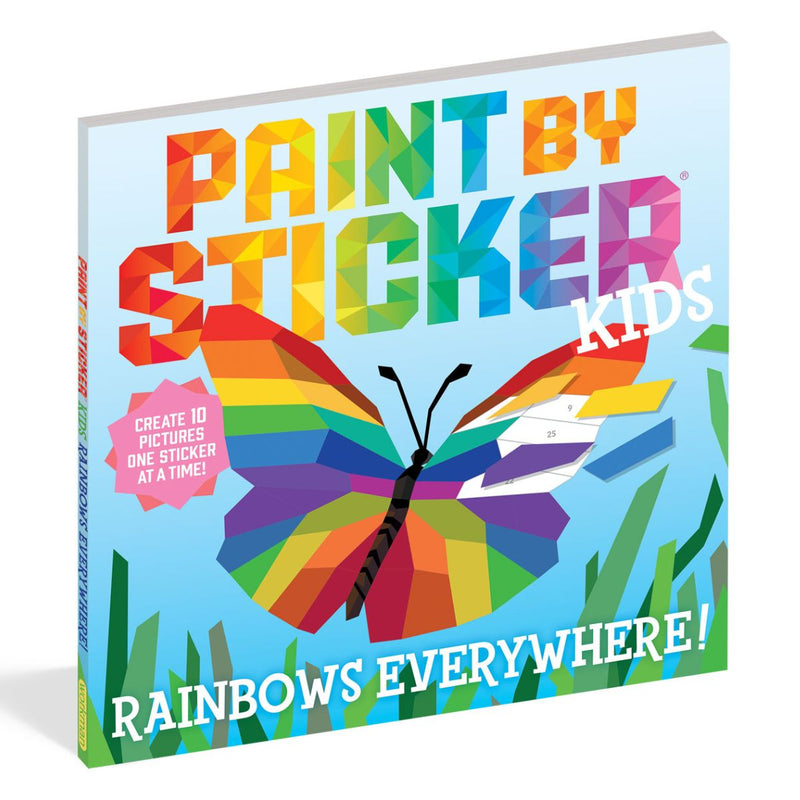 Workman Publishing Paint By Sticker Kids Book - Rainbows Everywhere!