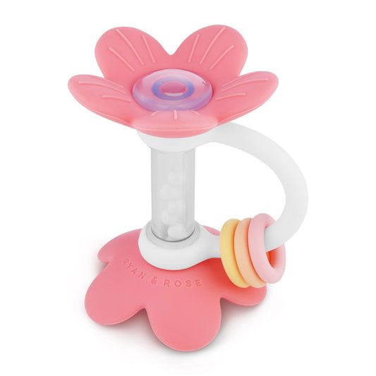 Ryan and Rose Flower Teether Rattle Toy - Shortcake