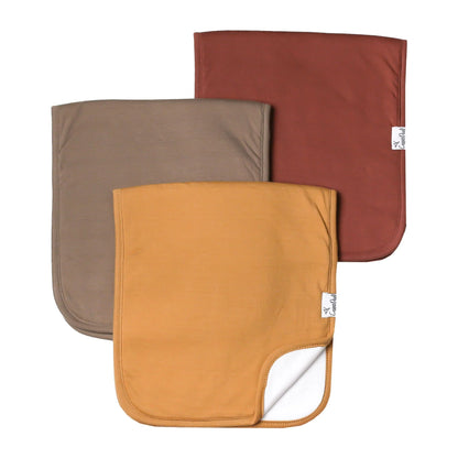 Copper Pearl 3-Pack Burp Cloth Set