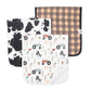 Copper Pearl 3-Pack Burp Cloth Set