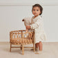 Toddler girl wearing Quincy Mae Tiered Jersey Dress - Doves - Ivory