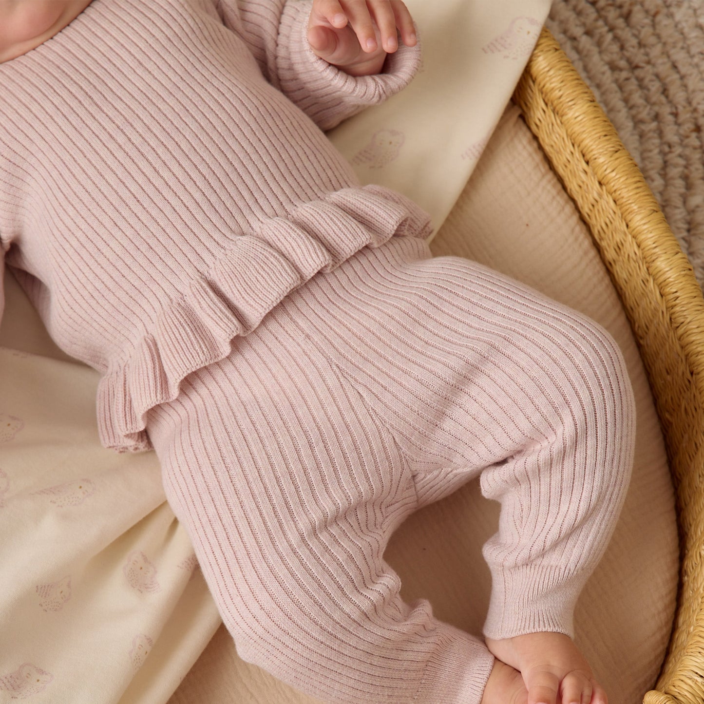 Quincy Mae Rib Knit Peplum Top - Lilac