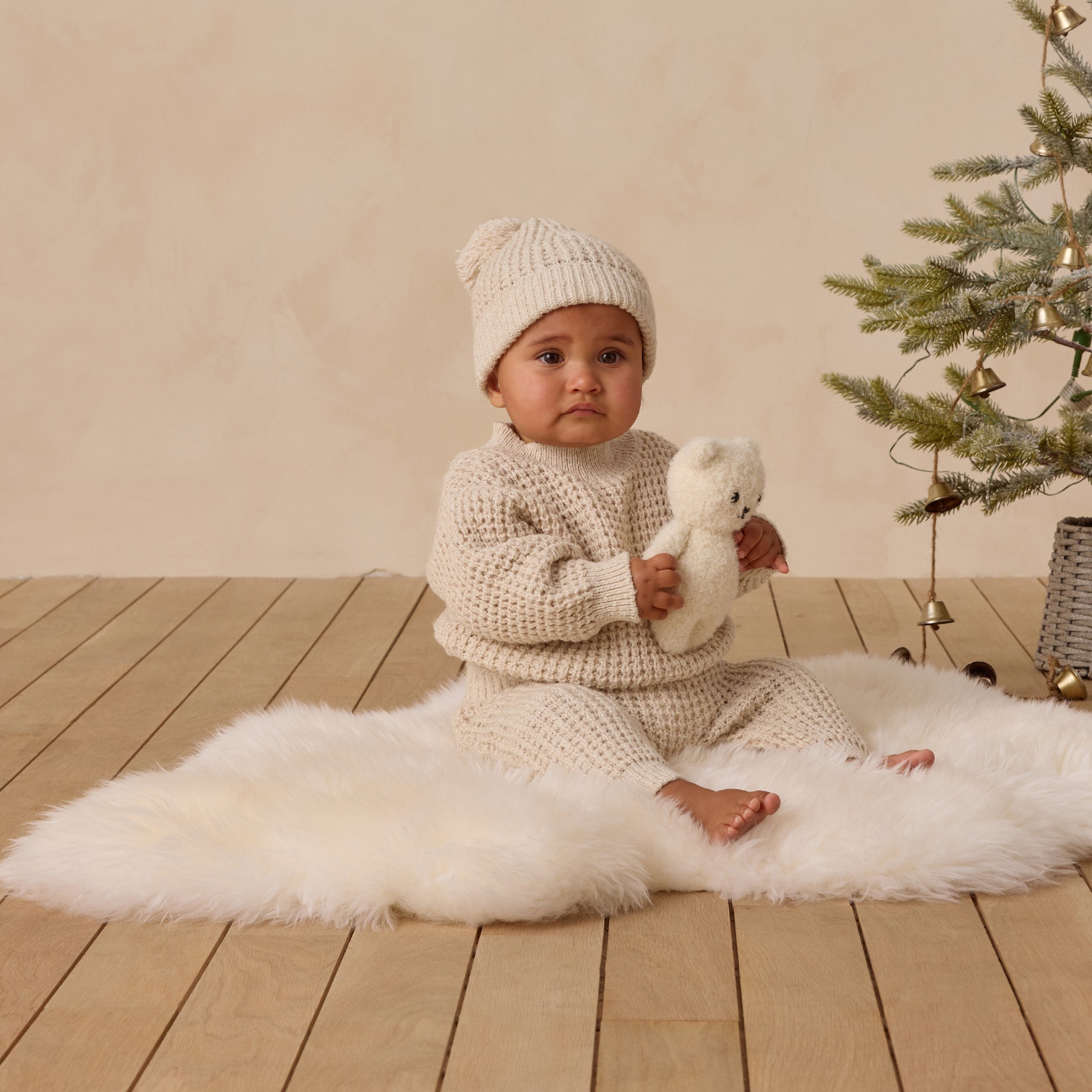 Quincy Mae Chunky Knit Sweater - Natural | The Baby Cubby