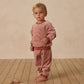 Quincy Mae Velour Relaxed Sweatshirt - Candy Stripe