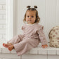 Quincy Mae Ruffle Cozy Set - Mulberry Stripe