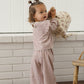 Quincy Mae Ruffle Cozy Set - Mulberry Stripe