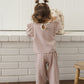 Quincy Mae Ruffle Cozy Set - Mulberry Stripe