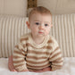 Quincy Mae Rex Romper - Almond Stripe