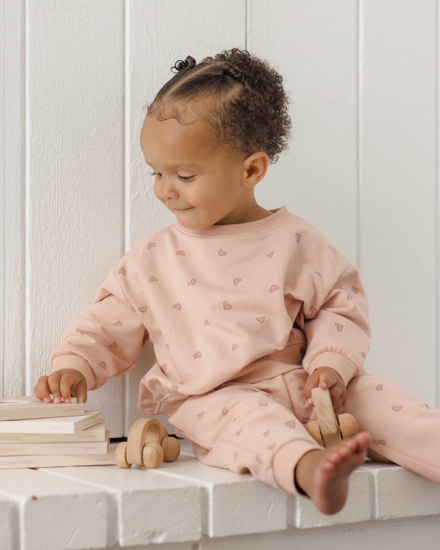Quincy Mae Relaxed Sweatshirt - Hearts