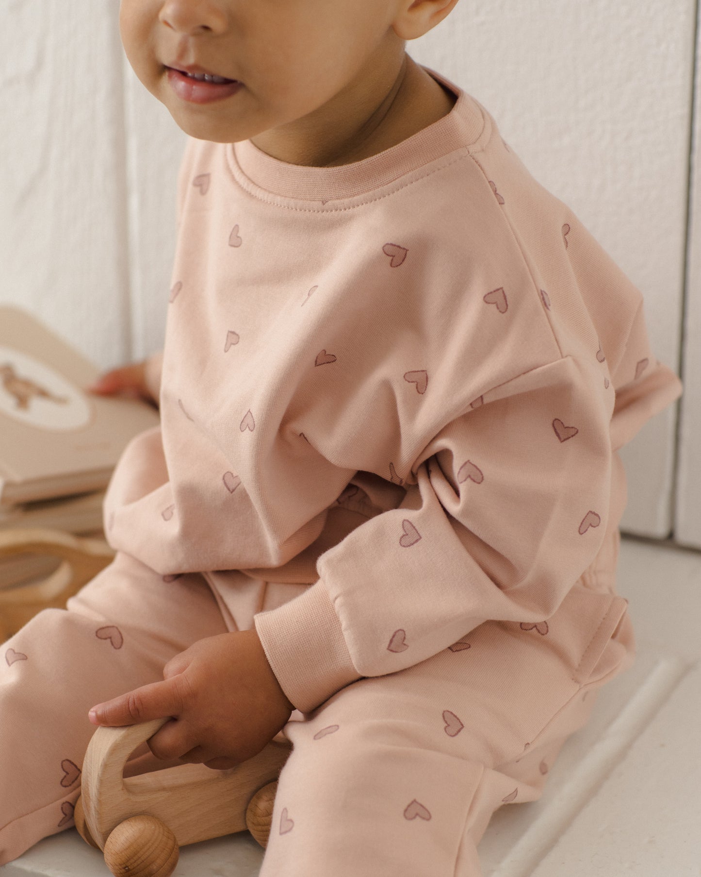 Quincy Mae Relaxed Sweatpant - Hearts