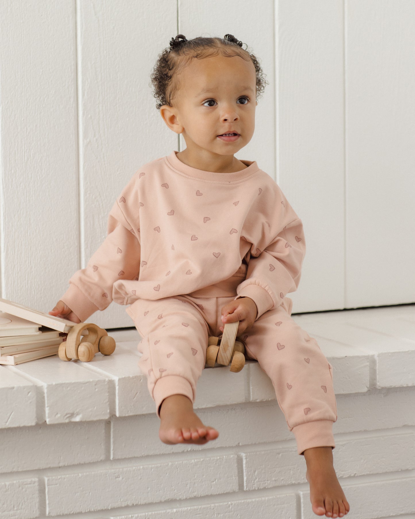 Quincy Mae Relaxed Sweatpant - Hearts