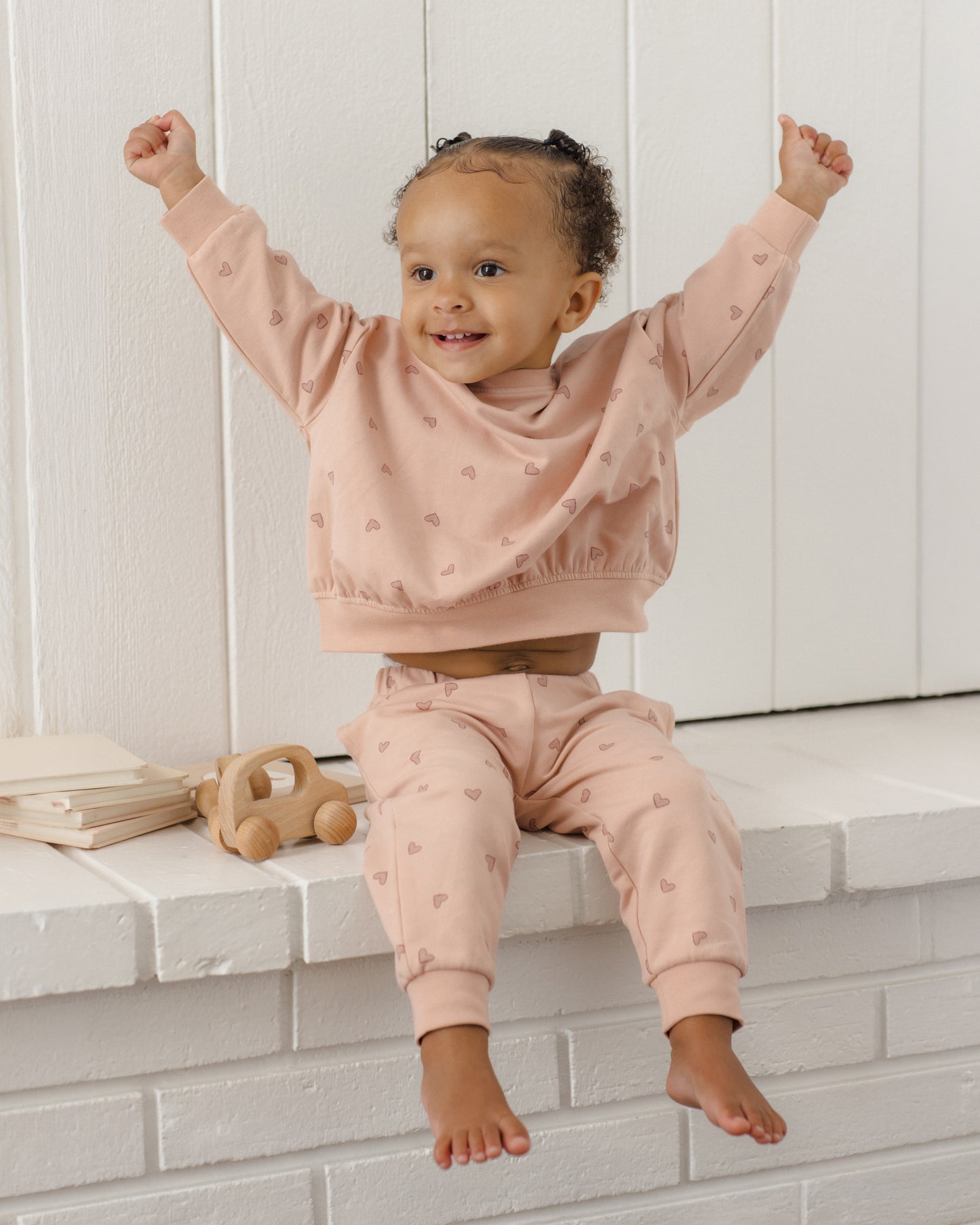 Quincy Mae Relaxed Sweatshirt - Hearts