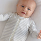 Quincy Mae Zip Long Sleeve Sleeper Footie - Cloud Stripe