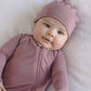 Quincy Mae Bamboo Knotted Baby Hat - Mulberry