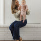 Quincy Mae Bubble Knit Cardigan - Dusty Rose Speckle