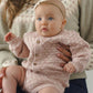 Quincy Mae Bubble Knit Cardigan - Dusty Rose Speckle