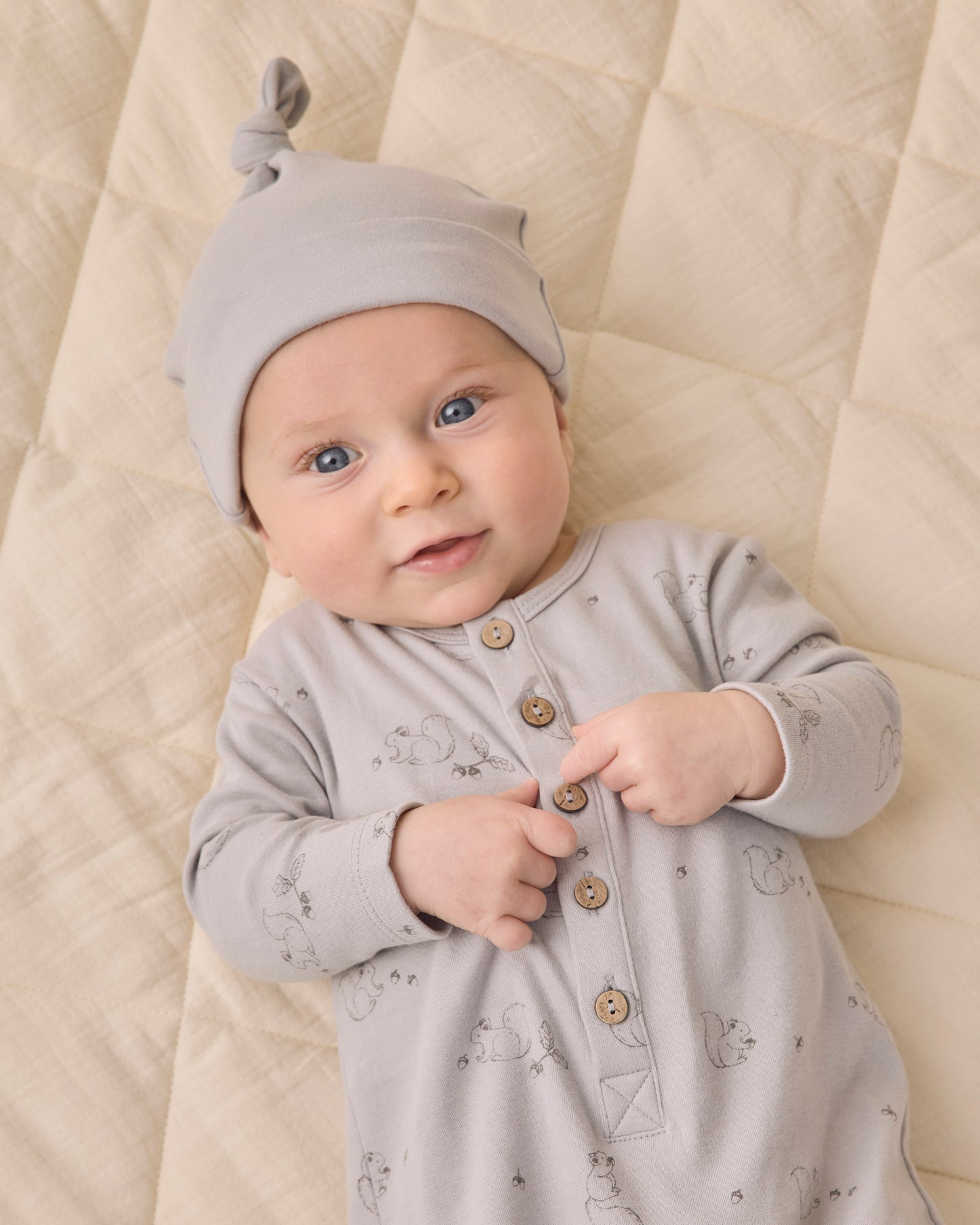 Quincy Mae Long Sleeve Jumpsuit - Squirrel