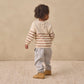 Quincy Mae Rex Sweater - Almond Stripe