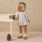 Quincy Mae Lainey Romper - Cloud Stripe