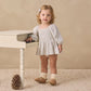 Quincy Mae Lainey Romper - Cloud Stripe