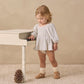 Quincy Mae Lainey Romper - Cloud Stripe