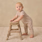 Quincy Mae Short Sleeve Jumpsuit - Almond Stripe