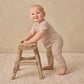 Quincy Mae Short Sleeve Jumpsuit - Almond Stripe