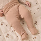 Quincy Mae Side Snap Bodysuit + Pant Set - Almond Stripe