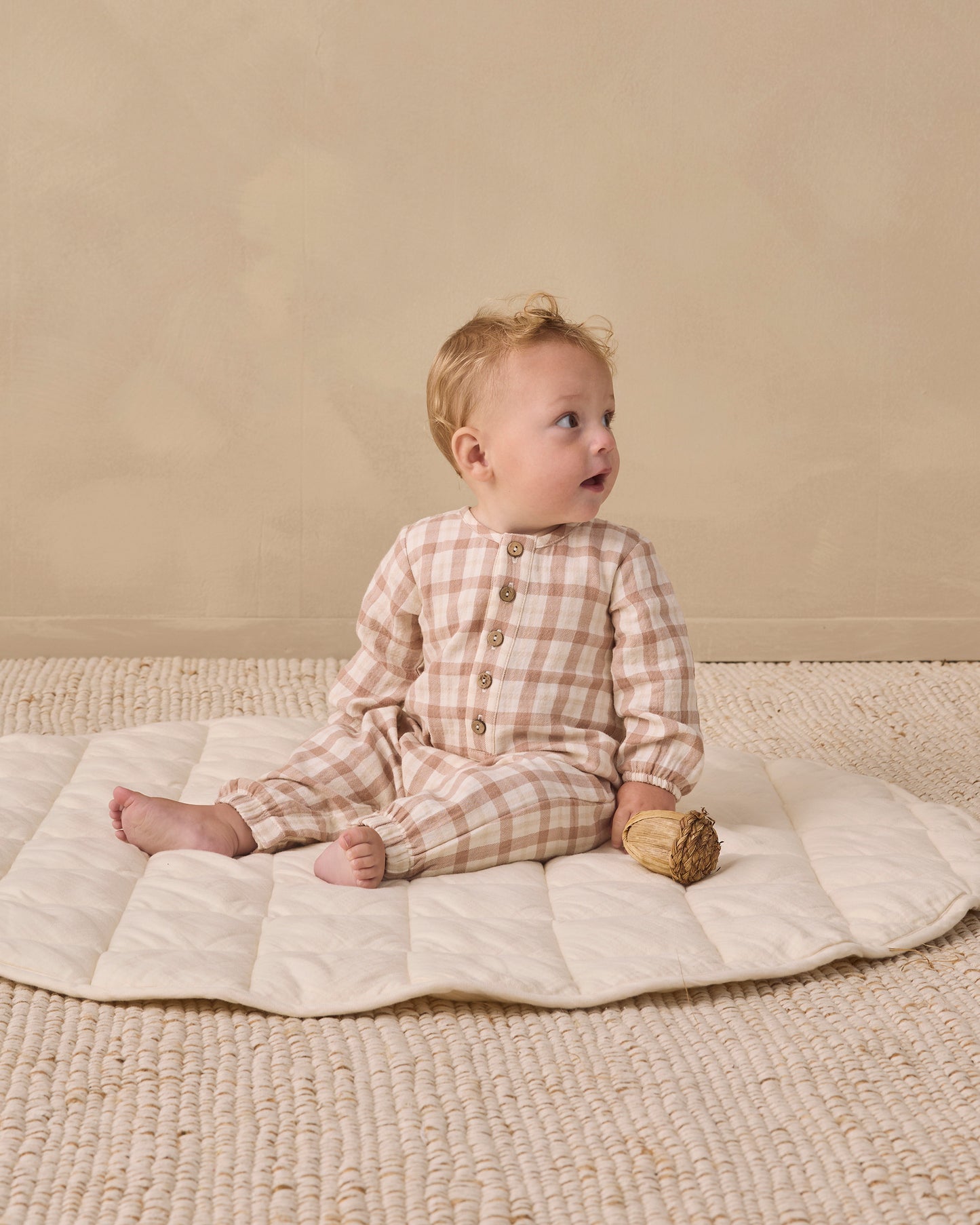Quincy Mae Woven Jumpsuit - Rustic Plaid