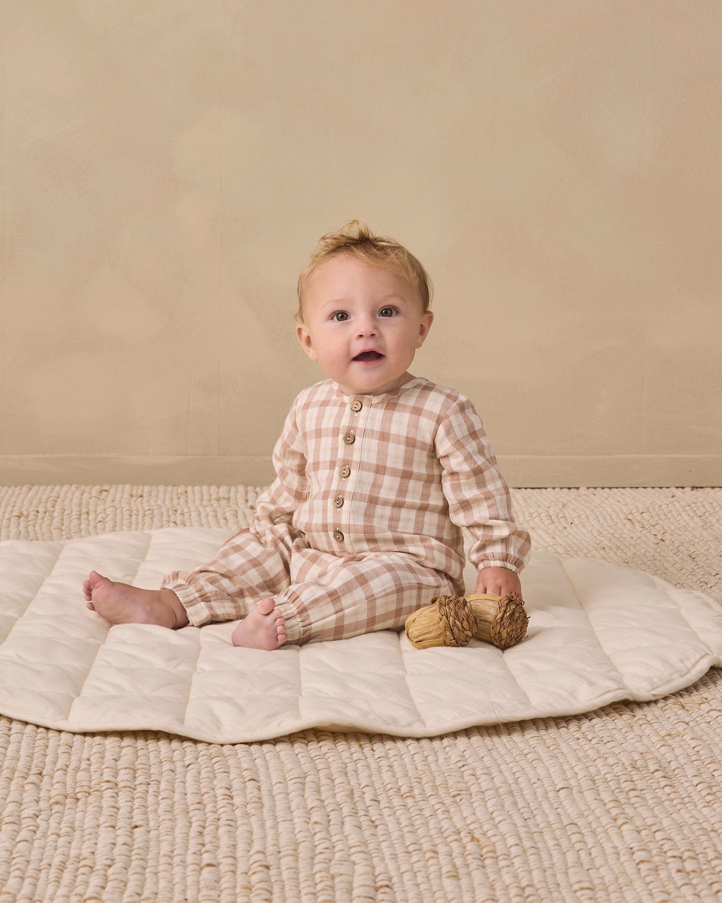 Quincy Mae Woven Jumpsuit - Rustic Plaid