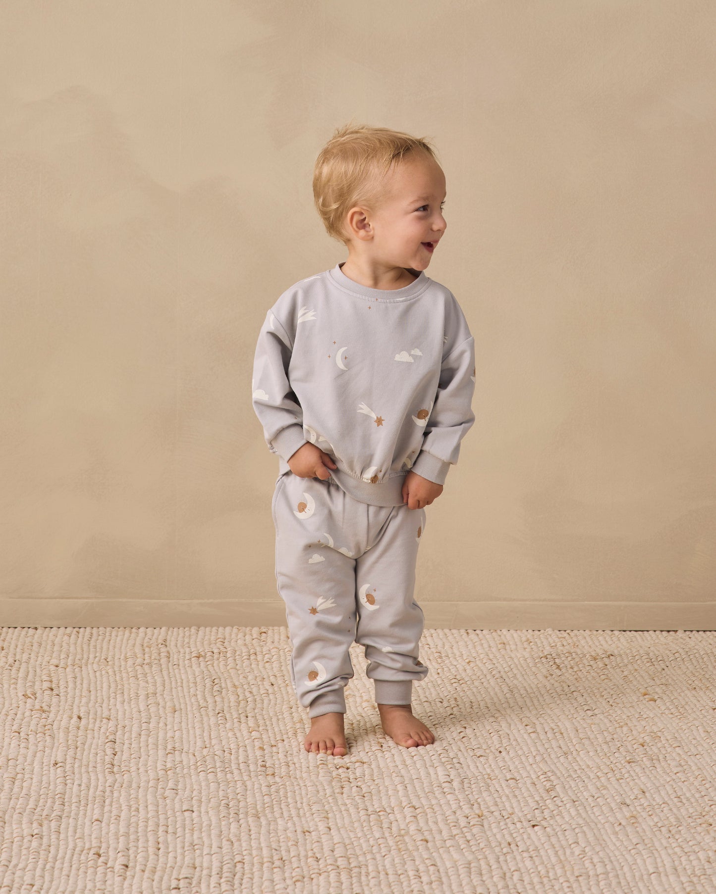 Quincy Mae Relaxed Sweatpant - Sky Friends