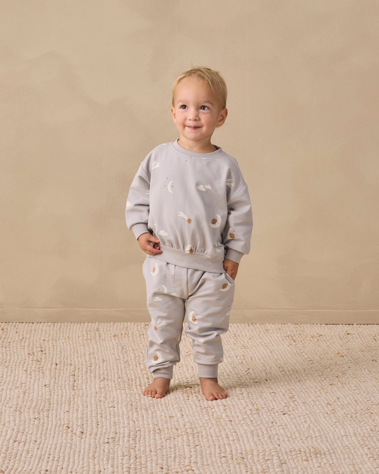 Quincy Mae Relaxed Sweatshirt - Sky Friends