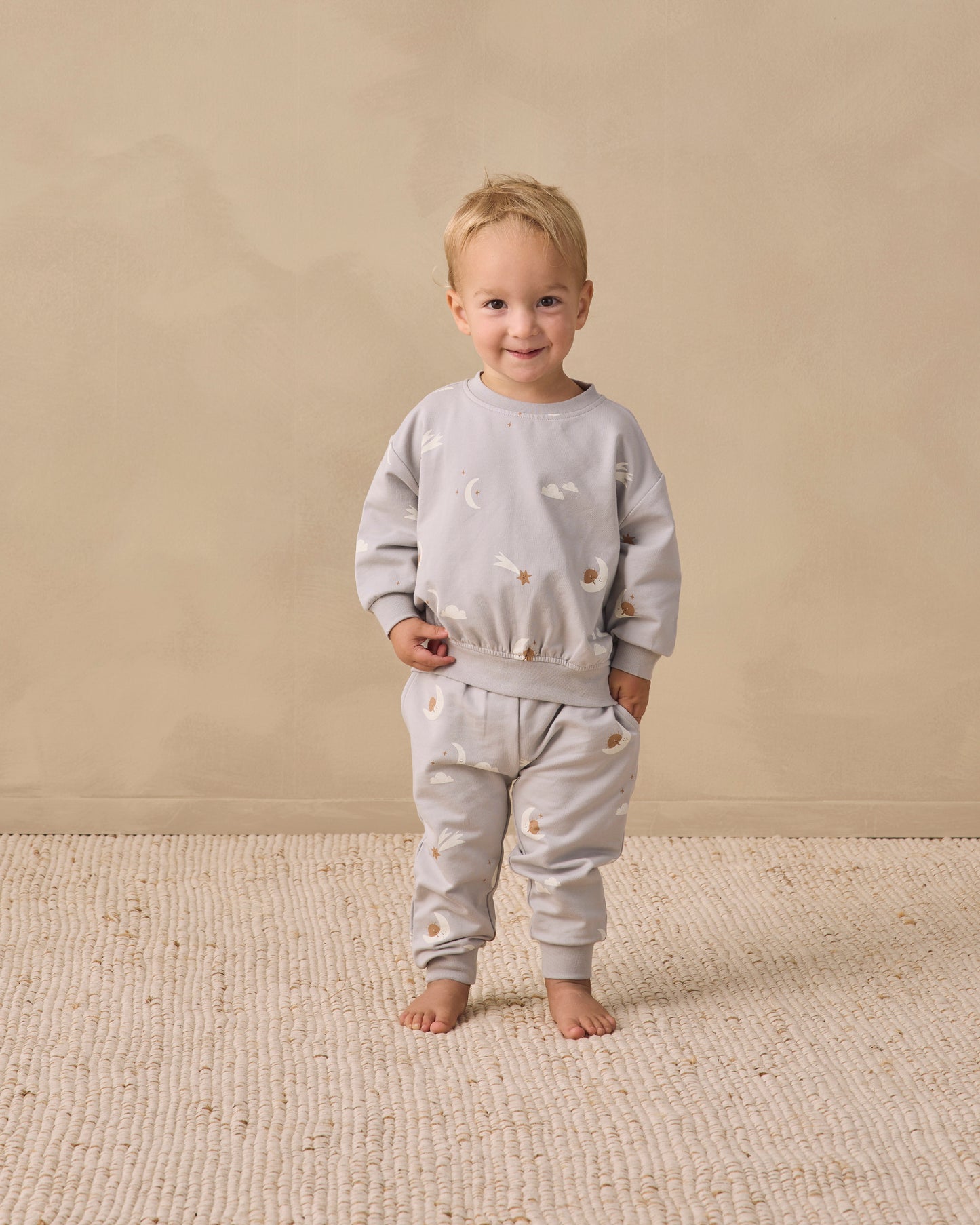 Quincy Mae Relaxed Sweatpant - Sky Friends