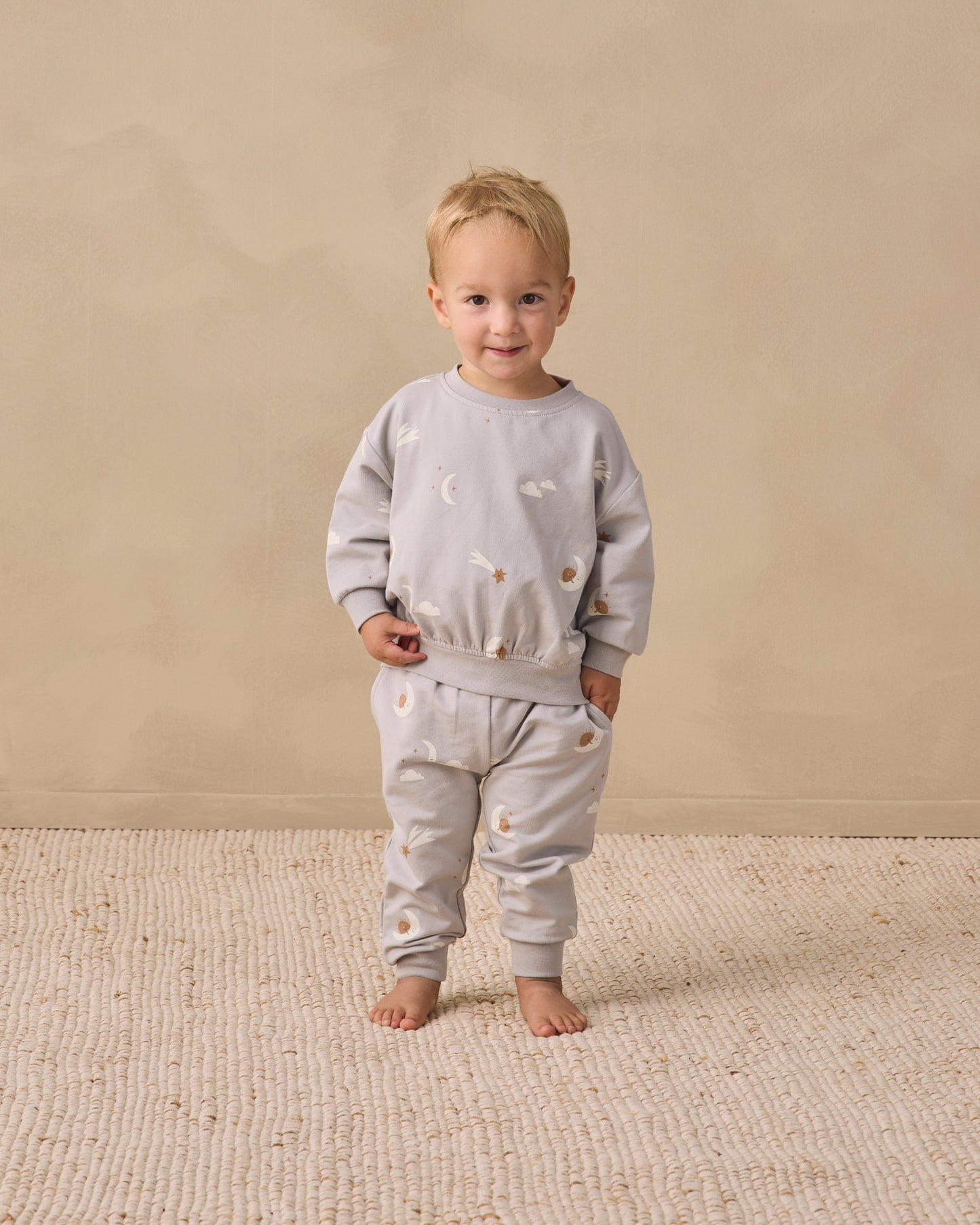 Quincy Mae Relaxed Sweatpant - Sky Friends