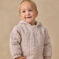 Quincy Mae Hooded Woven Jacket - Blue Gingham
