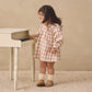 Quincy Mae V Smocked Dress - Rustic Plaid