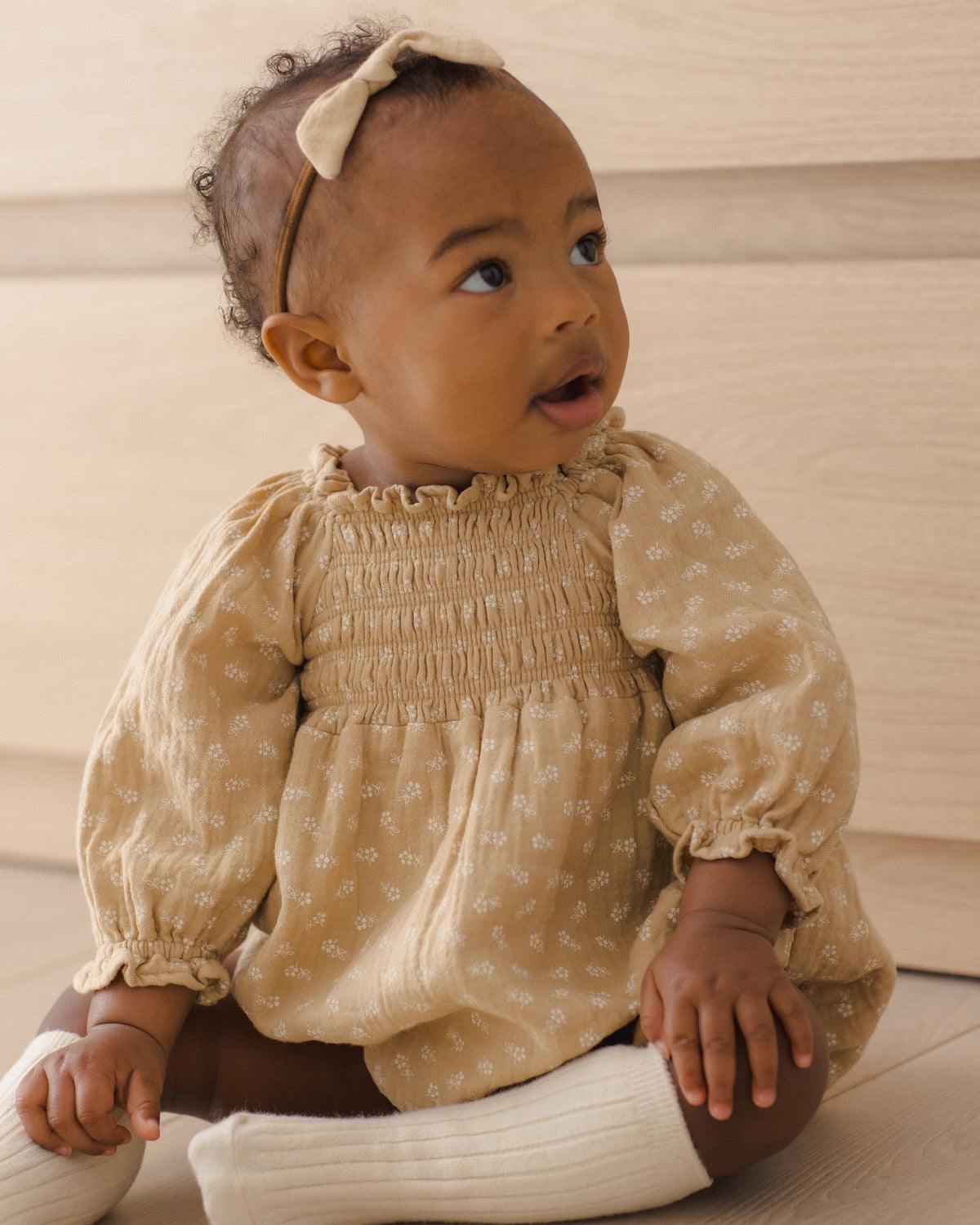 Quincy Mae Eden Romper - Butterscotch Floral