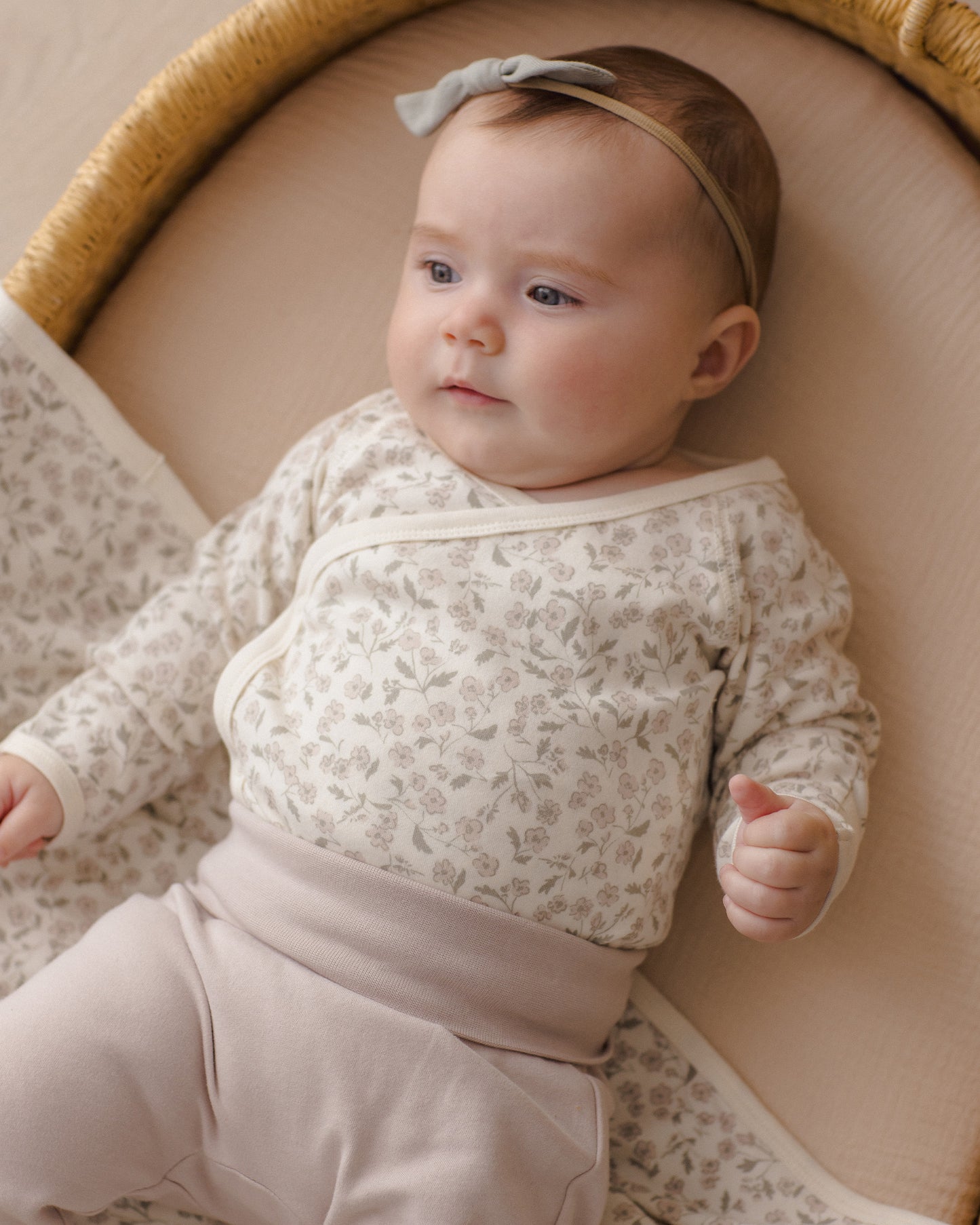 Quincy Mae Side Snap Bodysuit + Pant Set - Floret