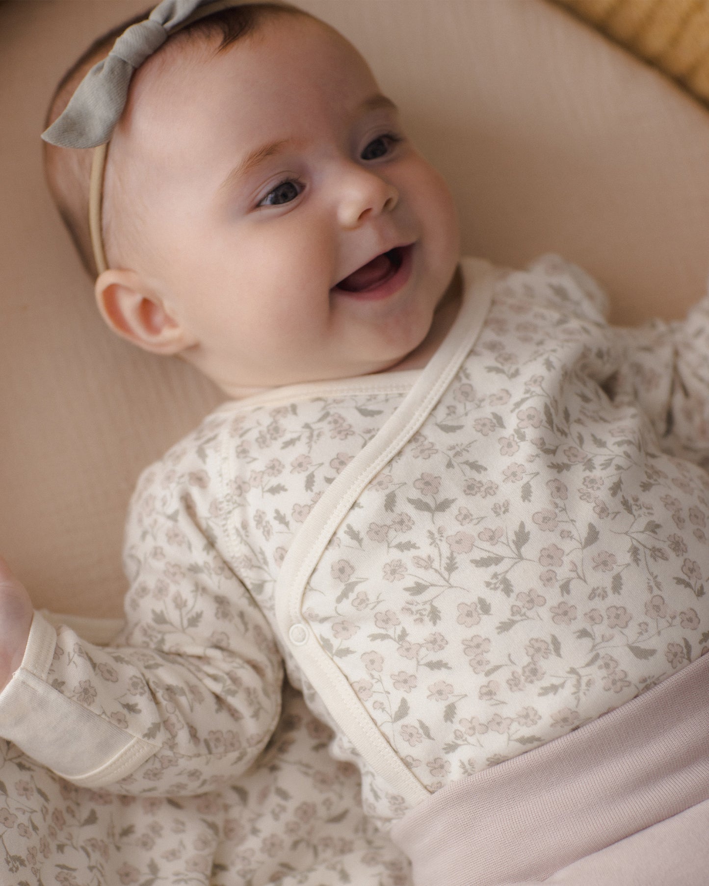 Quincy Mae Side Snap Bodysuit + Pant Set - Floret