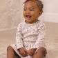 Quincy Mae Pointelle Skirted Bodysuit - Heart Ditsy