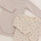 Quincy Mae Waffle Long Sleeve Bodysuit - Fall Ditsy