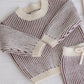 Quincy Mae Relaxed Knit Sweater - Black Cherry Stripe
