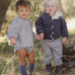 Quincy Mae Mia Top + Bloomer Set - Midnight Gingham