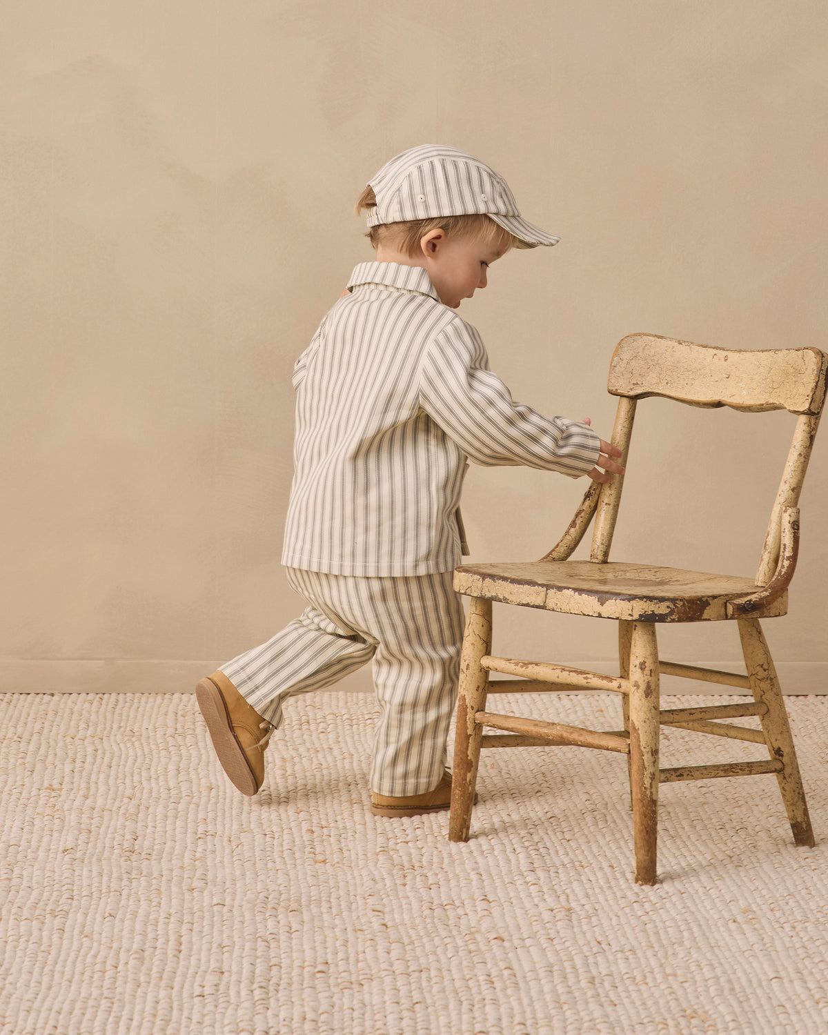 Quincy Mae Grayson Pant - Laurel Pinstripe