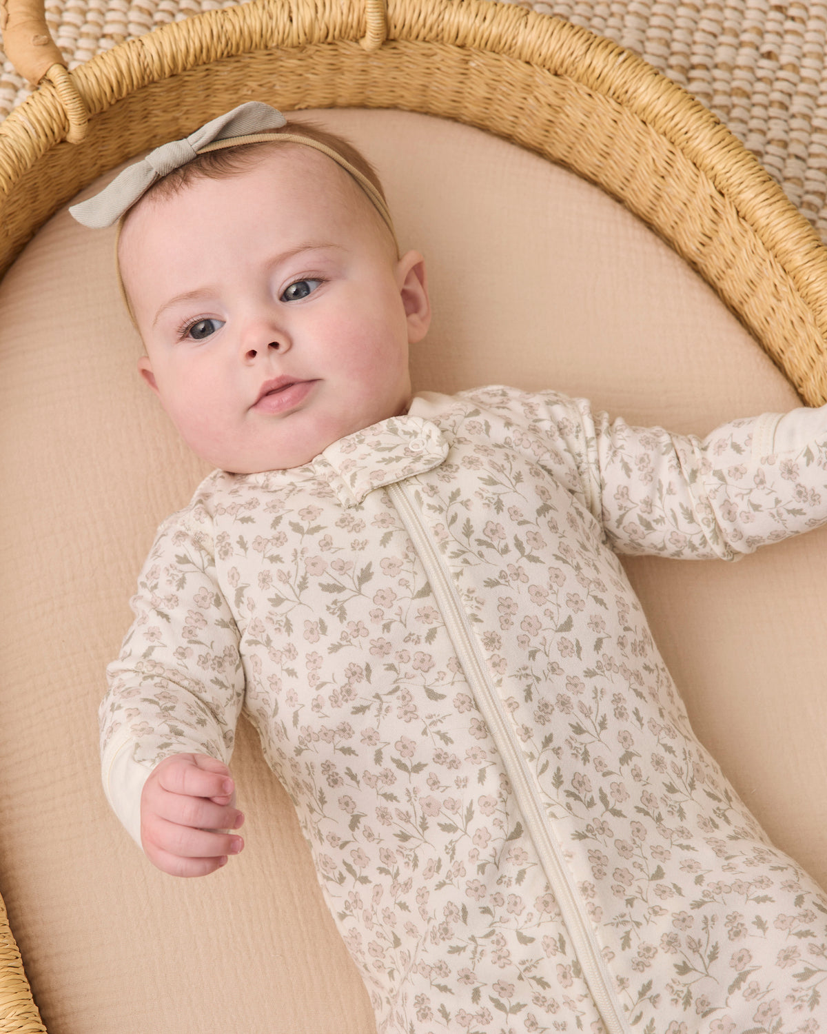 Quincy Mae Zip Long Sleeve Sleeper Footie - Floret