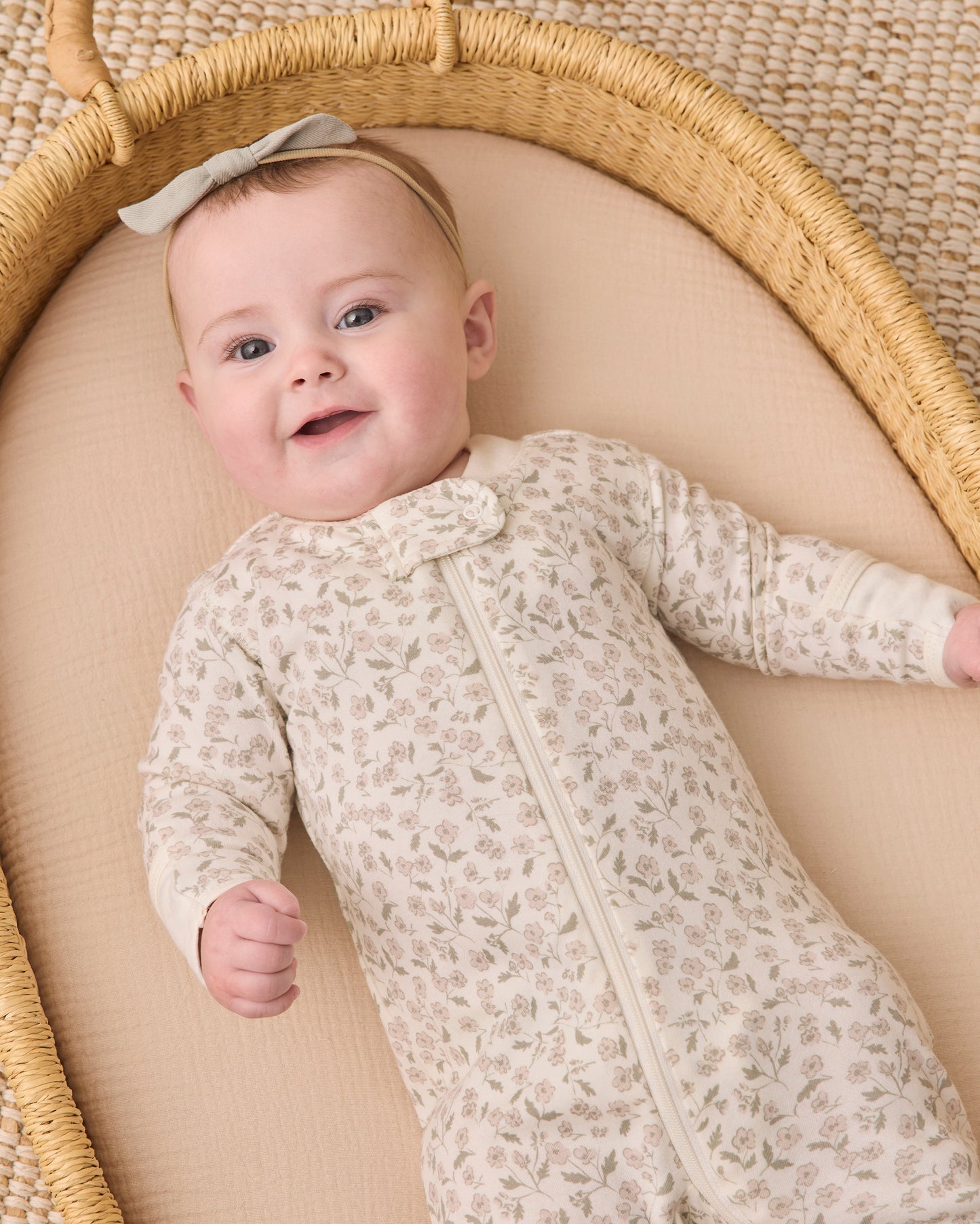 Quincy Mae Zip Long Sleeve Sleeper Footie - Floret