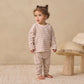 Quincy Mae Long Sleeve Tee - Cocoa Microstripe