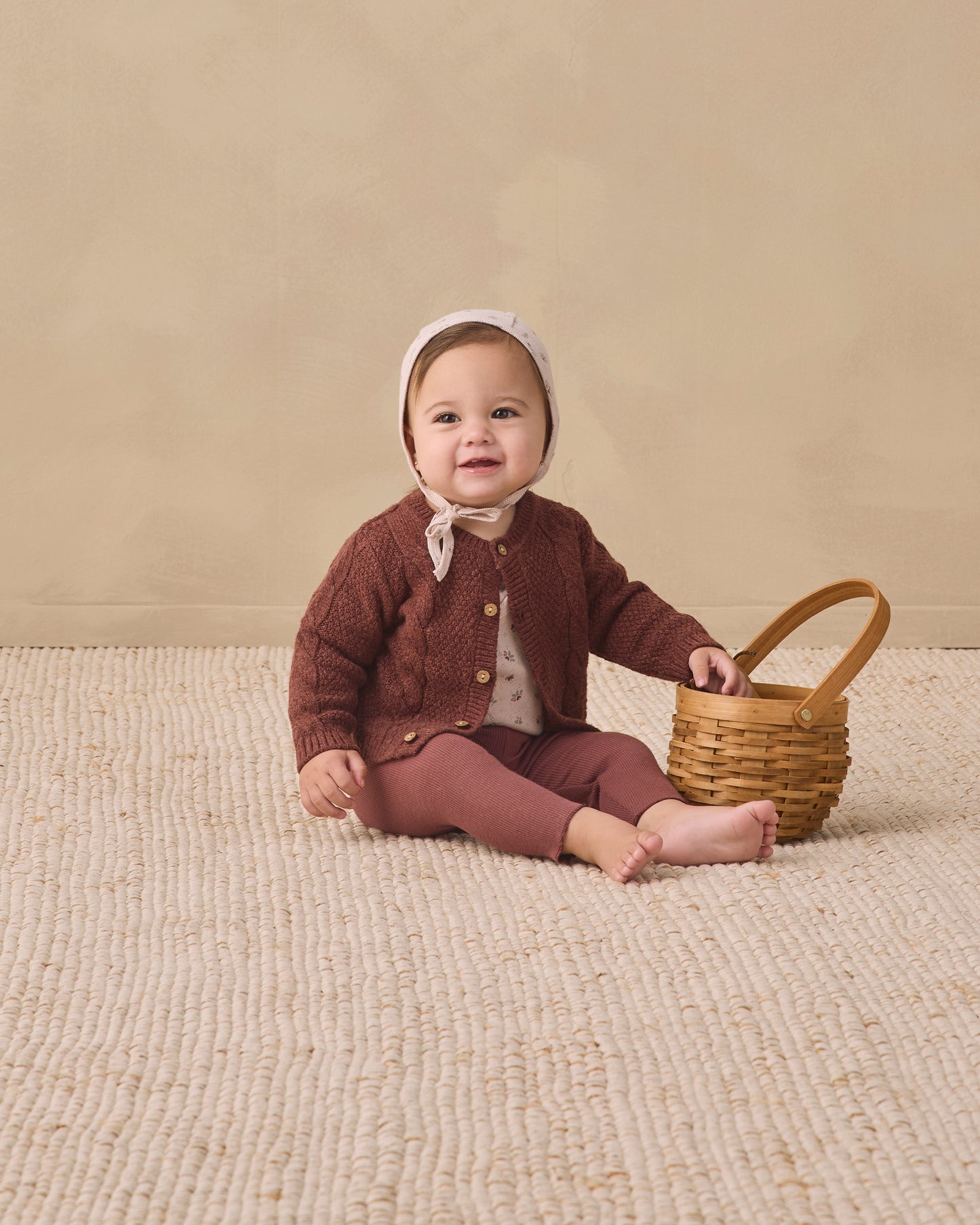 Quincy Mae Ribbed Legging - Black Cherry