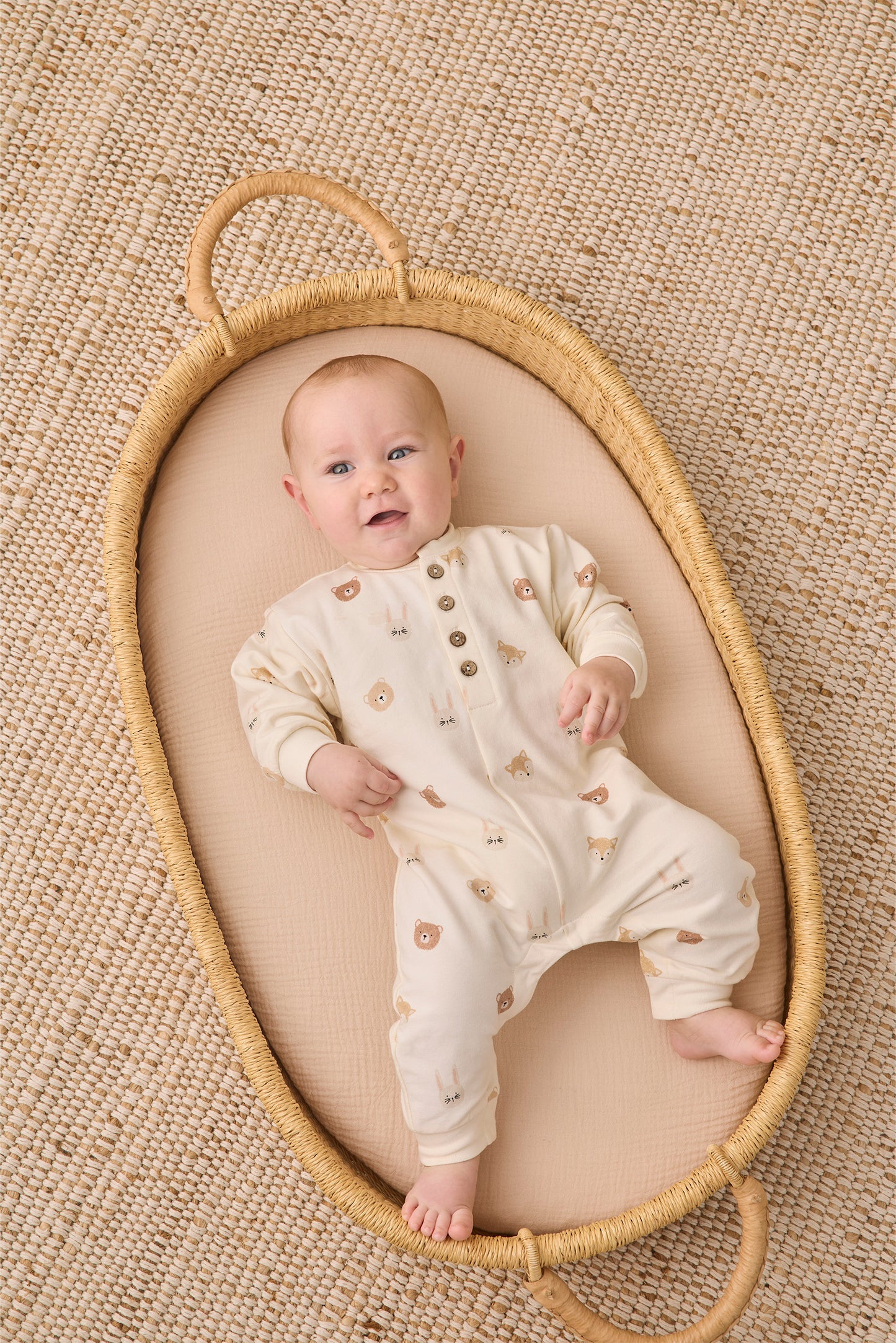 Quincy Mae Relaxed Fleece Jumpsuit - Critters